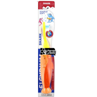 Elgydium Brosse à Dents Enfant 2 - 6 Ans Shark